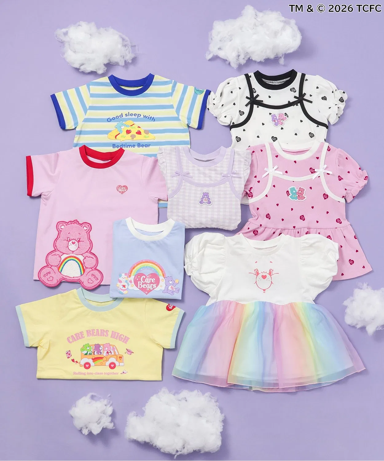 Детская туника с принтом Rainbow Care Bear, с коротким рукавом, apres les cours, Rainbow — фото 4