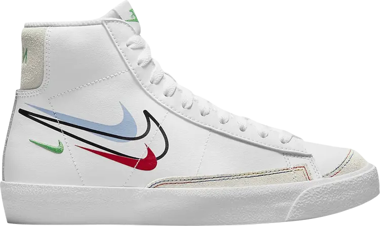 

Кроссовки Nike Blazer Mid '77 GS 'Swoosh Pack', белый