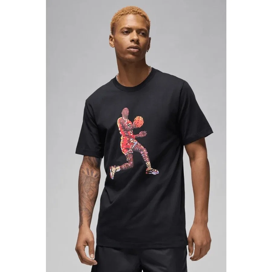 Футболка с коротким рукавом хлопковая Jordan Flight Essentials Nike, Черный