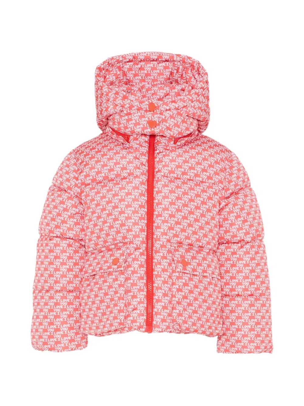 Утепленная куртка с логотипом Stella McCartney Kids, красный — фото 3