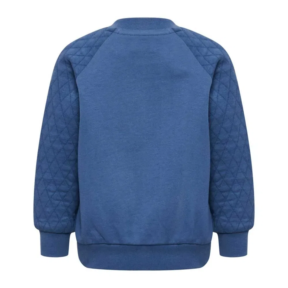 Детский свитшот для девочек с квилтингом Mini Loose Quilt Poc Hummel, Blue — фото 2