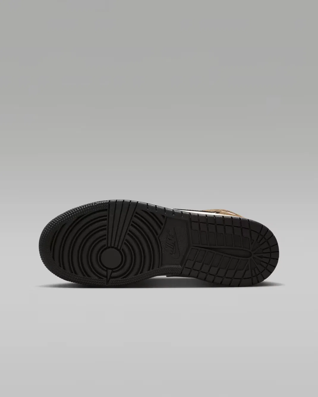 Кроссовки для детей постарше Air Jordan 1 Mid, Black/Palomino/University Red/Phantom — фото 2