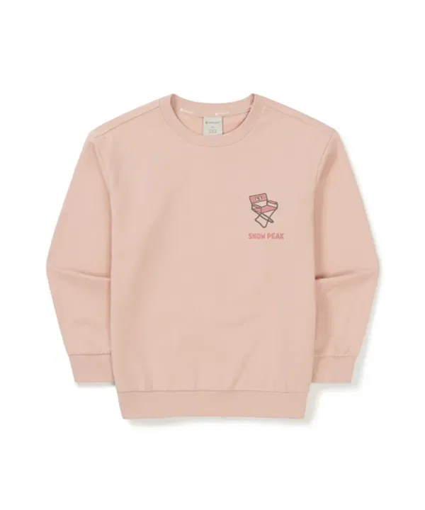 Свитшот детский для кемпинга, s25skfht80 Snowpeak Apparel Kids, светло-розовый — фото 2