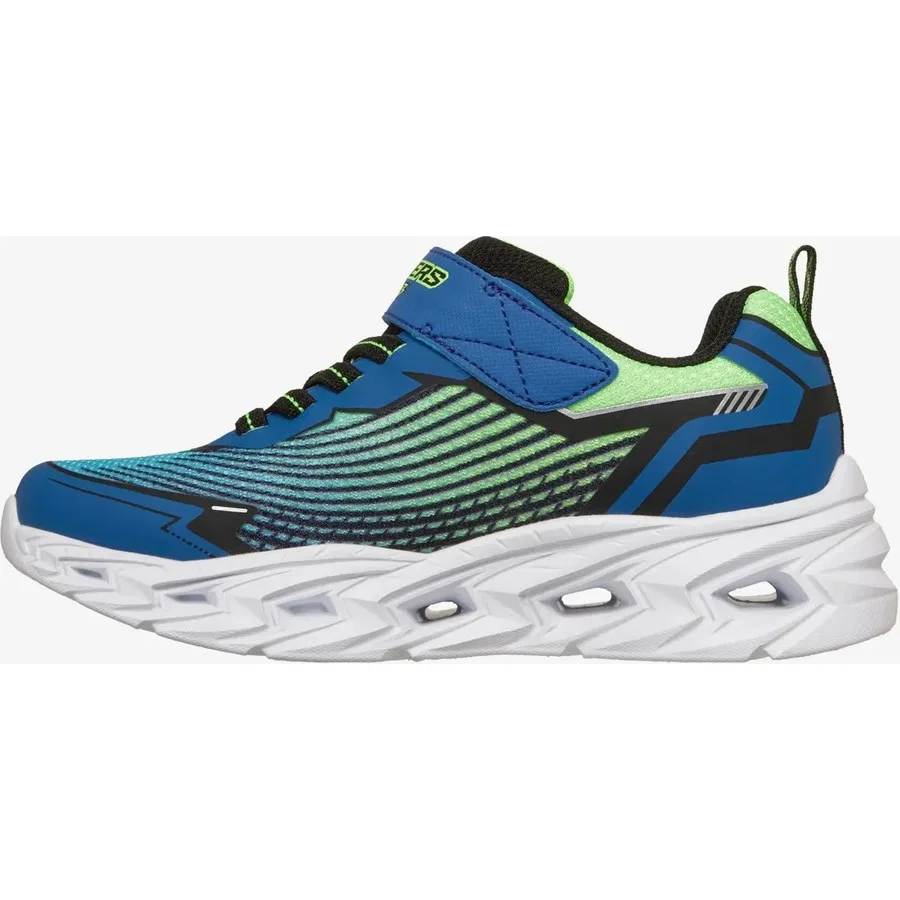 Кроссовки детские с подсветкой Vortex 3.0 Skechers, Черно-синий — фото 4