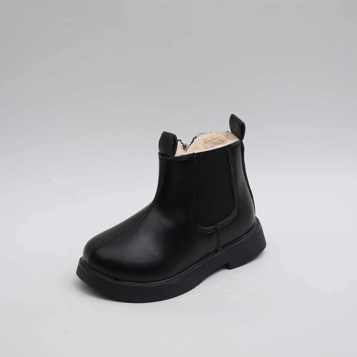 Детские зимние сапоги для девочек с коротким голенищем WGRIF, Black — фото 4