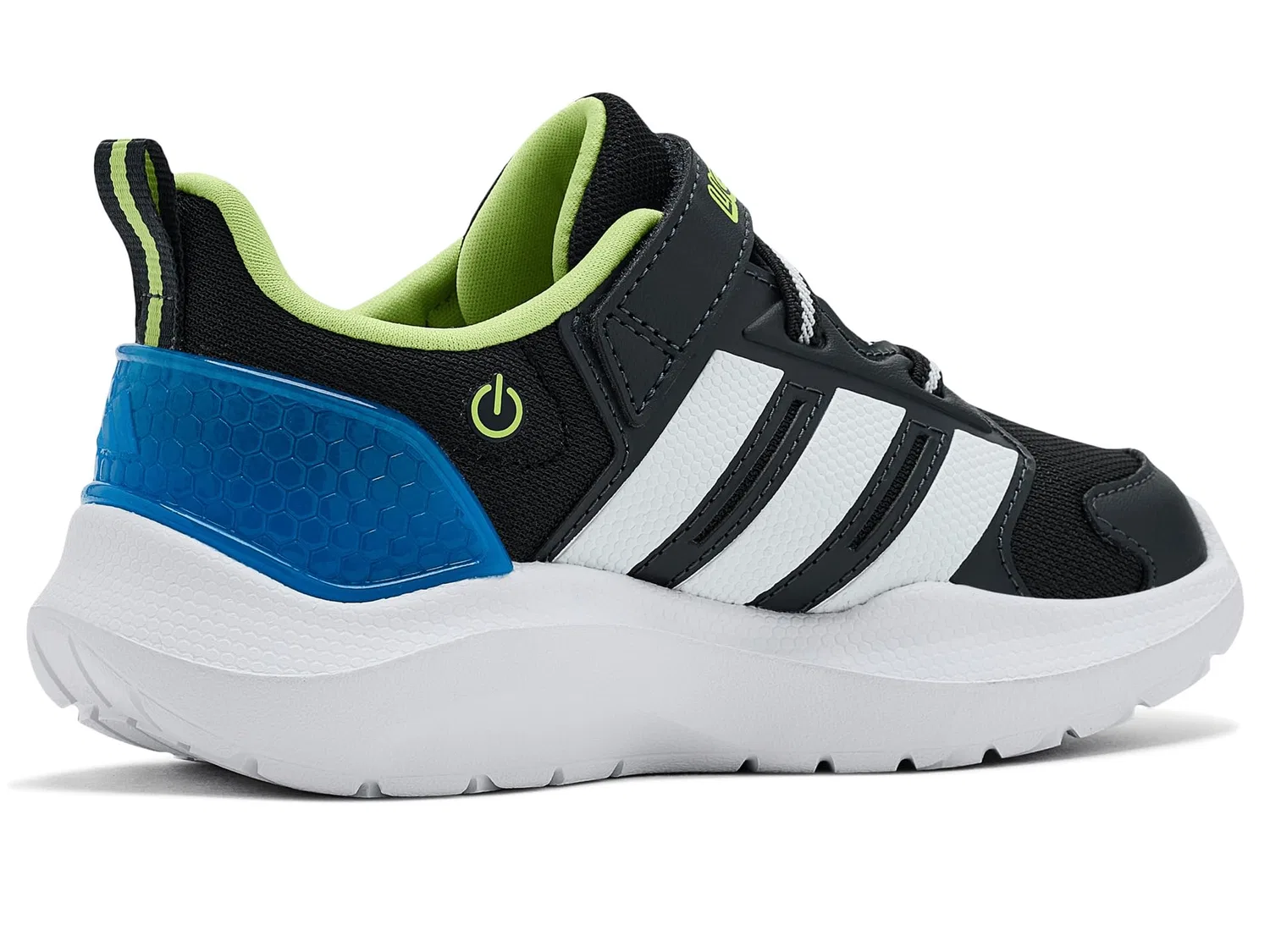 Кроссовки Lightorama Runner (для младенцев и малышей) Adidas Kids, Black/White/Lucid Ray Blue — фото 4