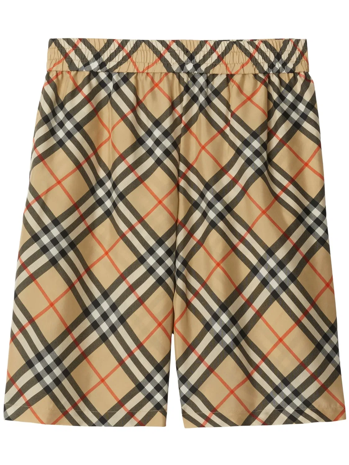 Шелковые шорты в клетку Burberry, нейтральные