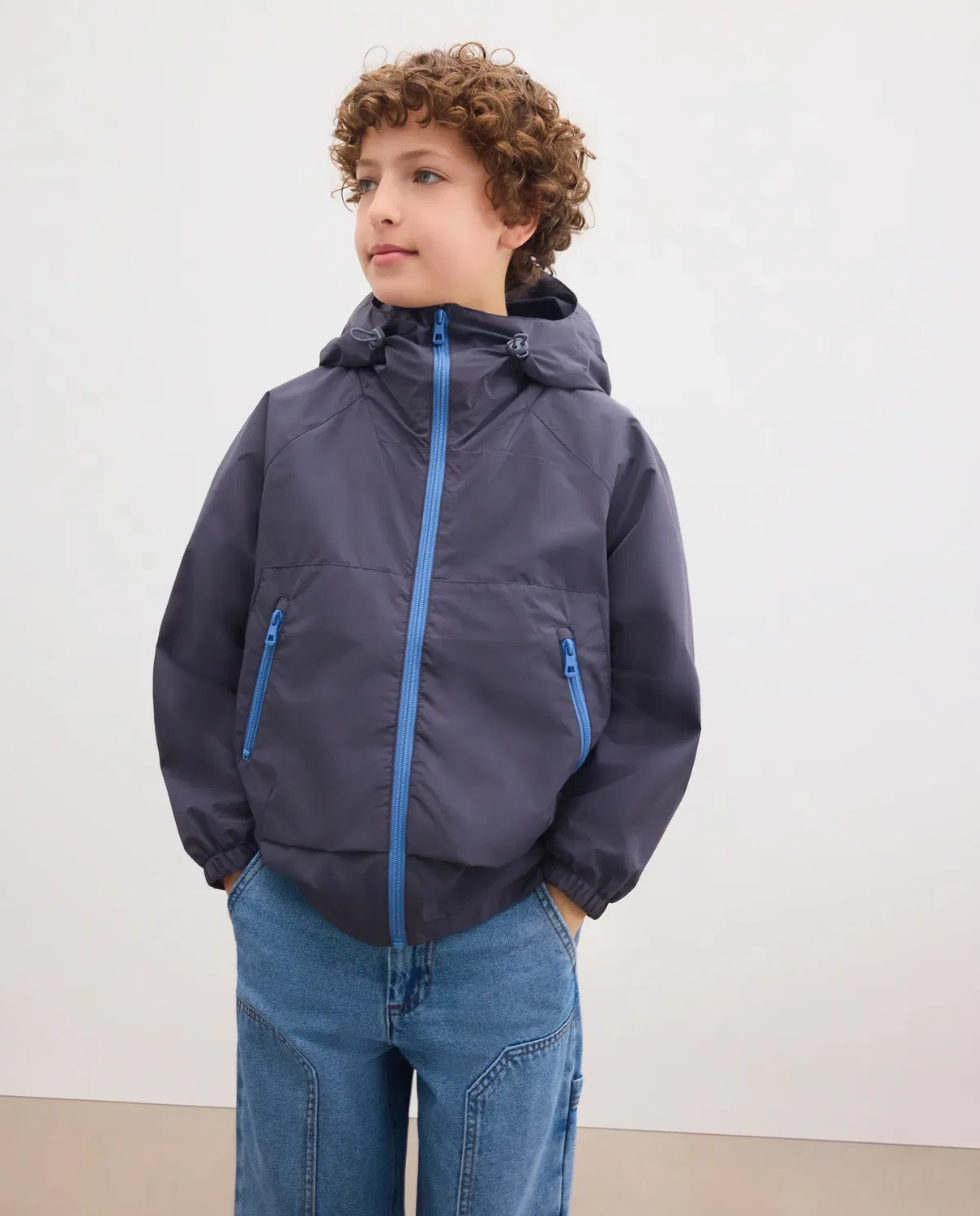 Детская куртка-парка для мальчиков ветрозащитная Kids El Corte Inglés, 830 Antracita — фото 2