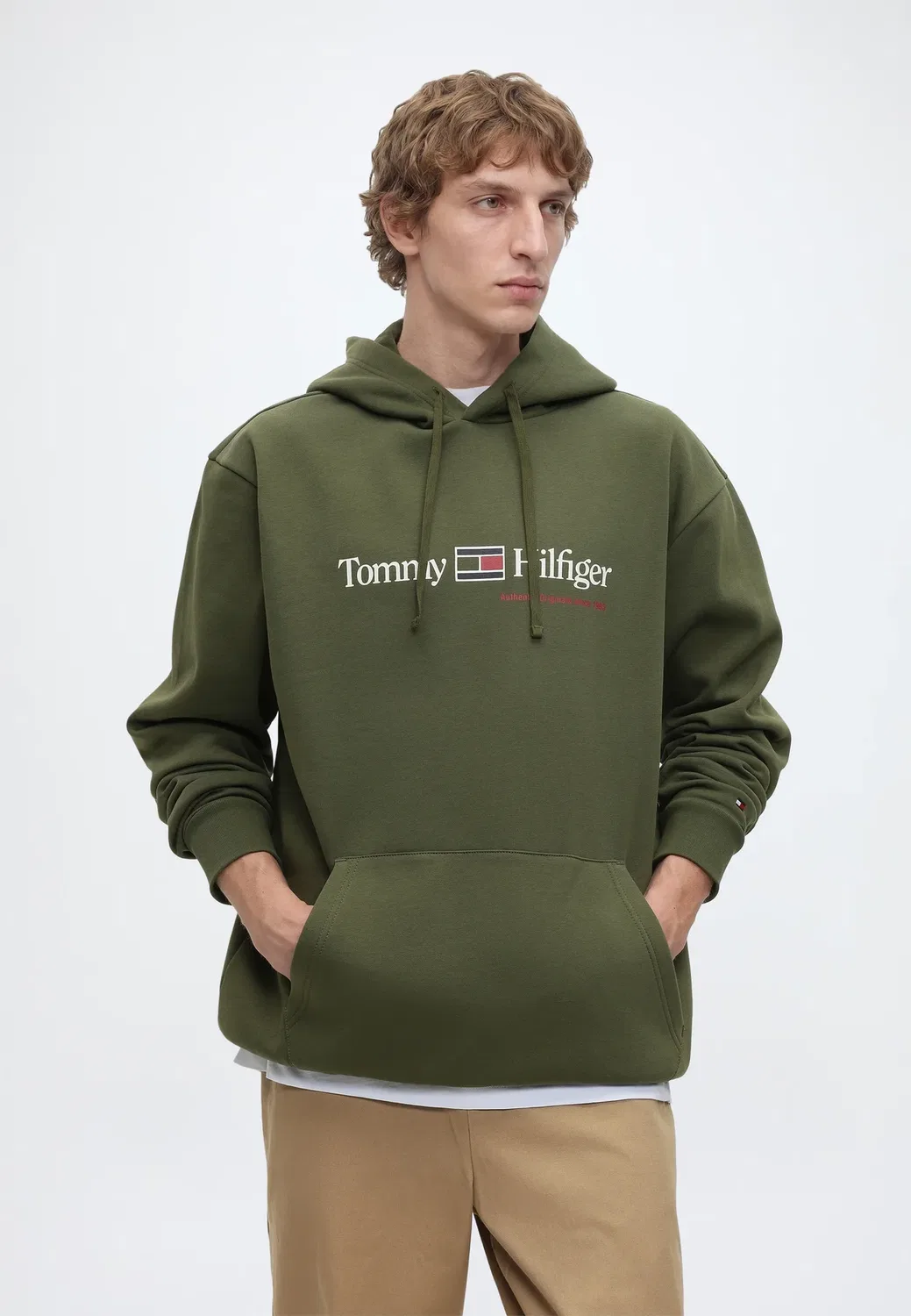 Худи с графическим принтом Tommy Hilfiger, Huntsman Green — фото 4