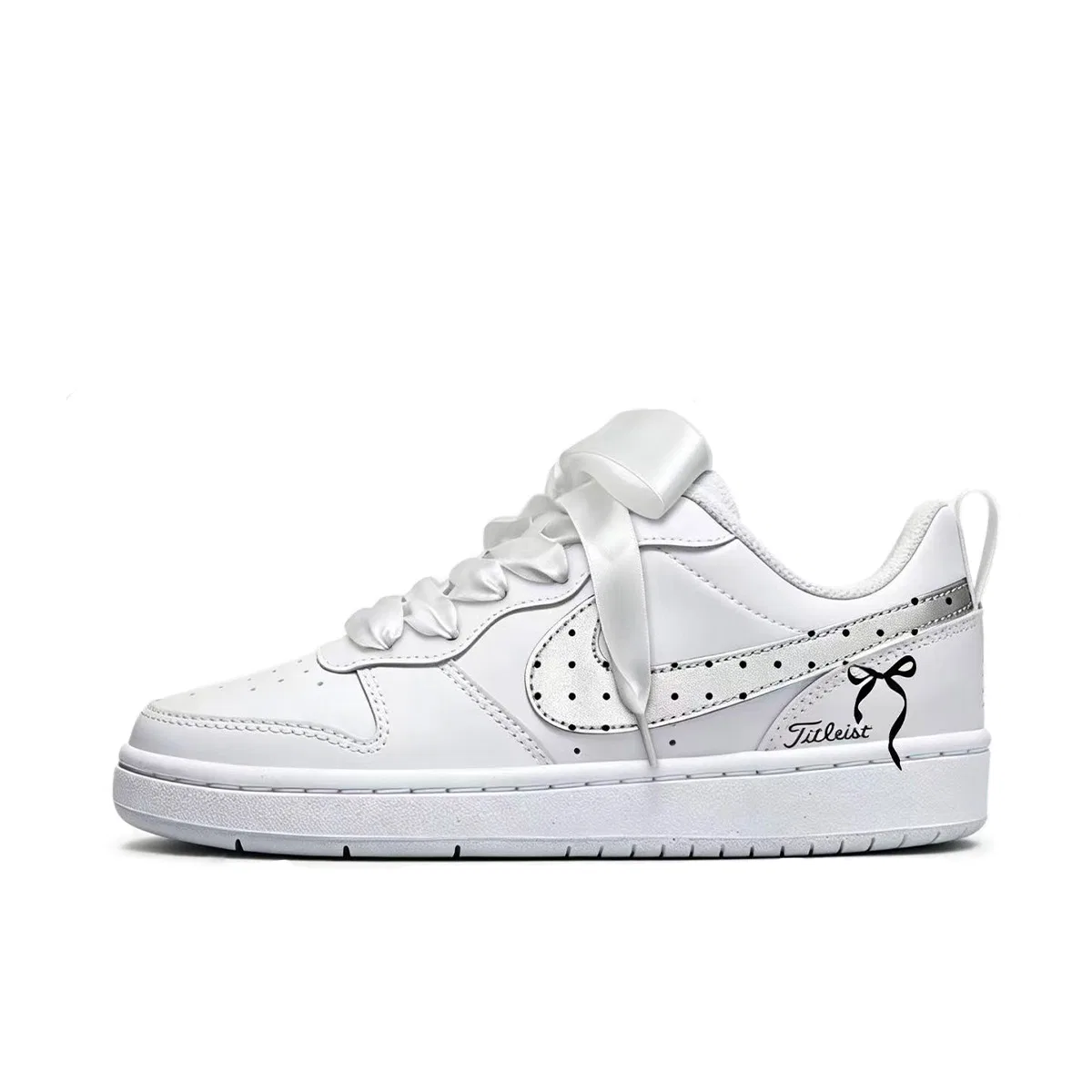 Детские кеды для скейтбординга с принтом Court Borough Kids, Nike, White/Silver