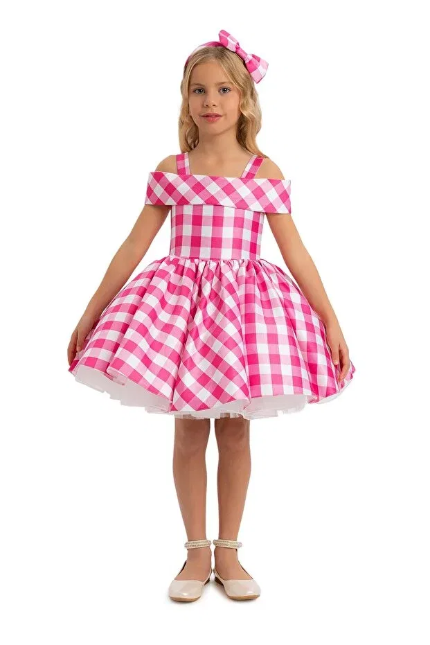 Детское платье для девочек с коротким рукавом Pamina, Pink