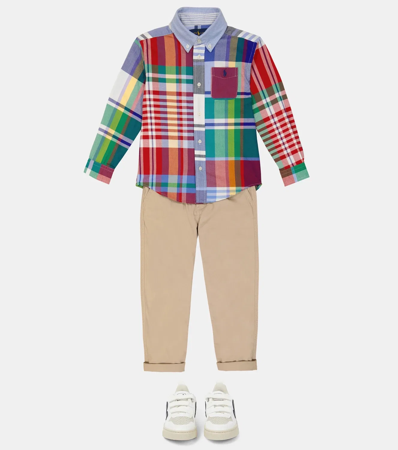 Брюки-чинос хлопковые Polo Ralph Lauren Kids, бежевый — фото 2