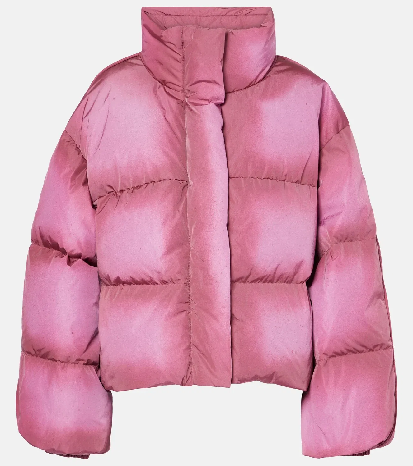 Пуховик с логотипом Acne Studios, розовый