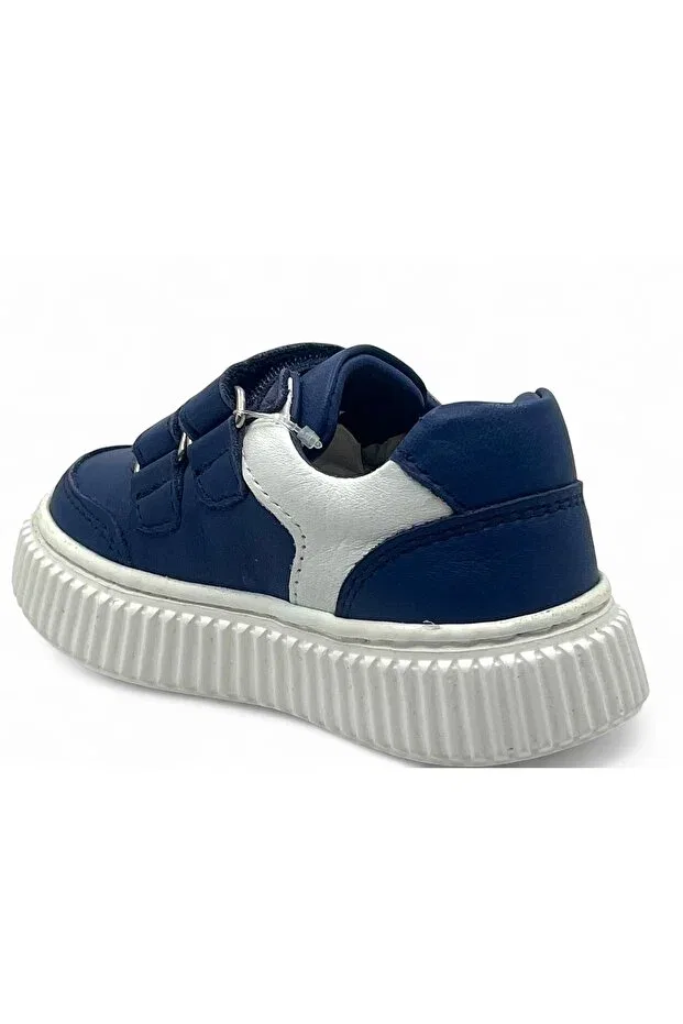 Детские повседневные туфли для девочек ортопедические Happy Walk, Navy Blue — фото 3