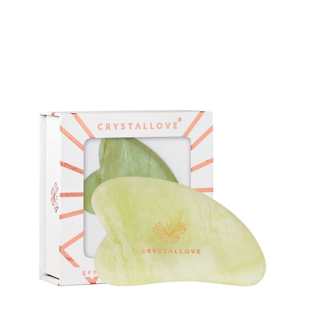 Crystallove Crystal Collection нефритовая массажная пластина гуаша для лица, 1 шт. — фото 3