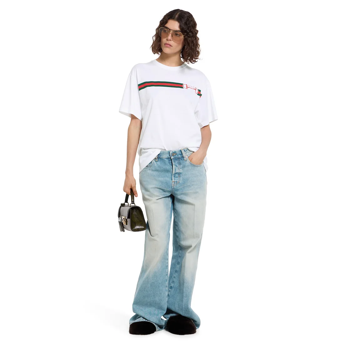 Футболка Gucci Cotton Jersey With Print, белый