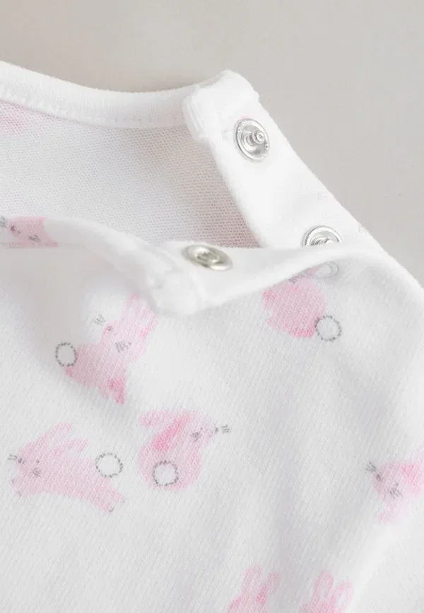 Комплект брюк и леггинсов с принтом Regular fit Next, pink bunny, розовый — фото 4
