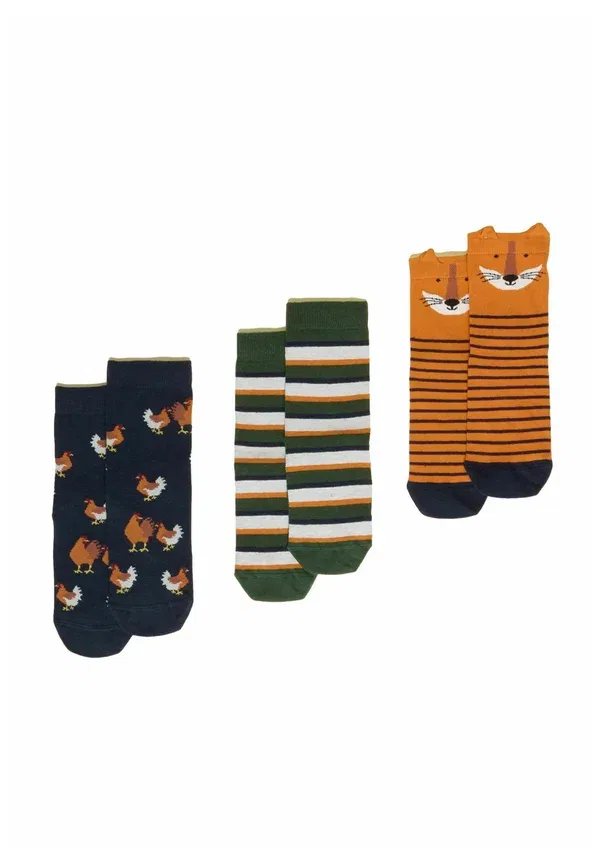 Набор из 3 пар носков Neat Feet Joules, темно-синий/оранжевый