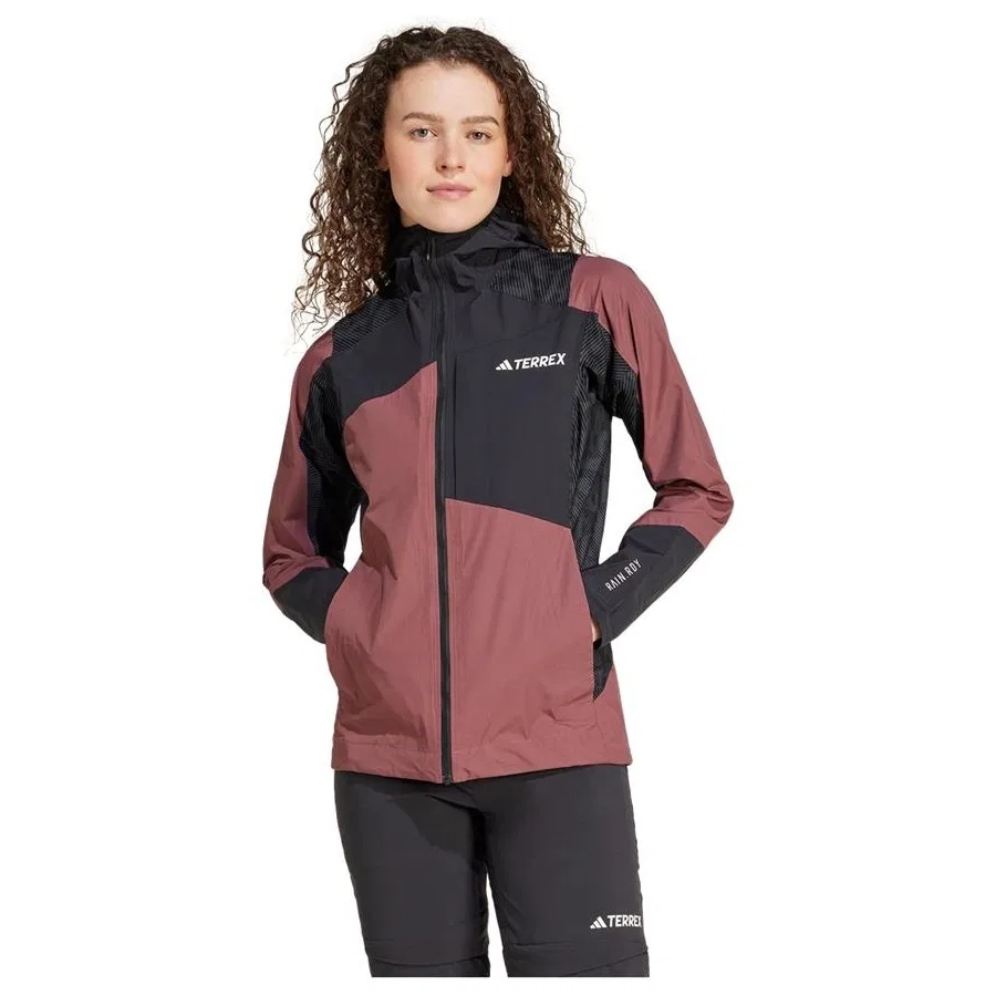 Женская куртка adidas W XPR HYB RR J, Бордовый — фото 2
