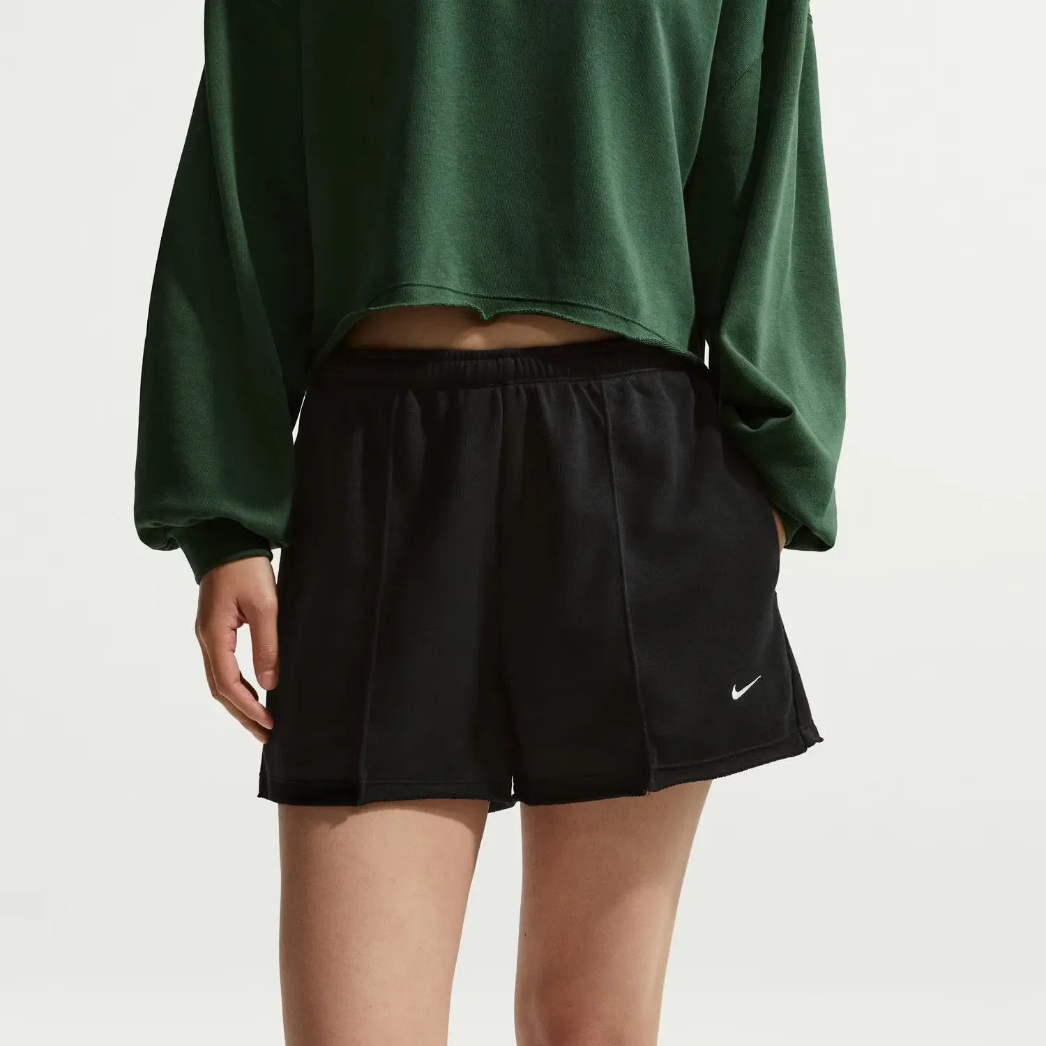 Женские спортивные шорты из френч-терри Nike, Negro