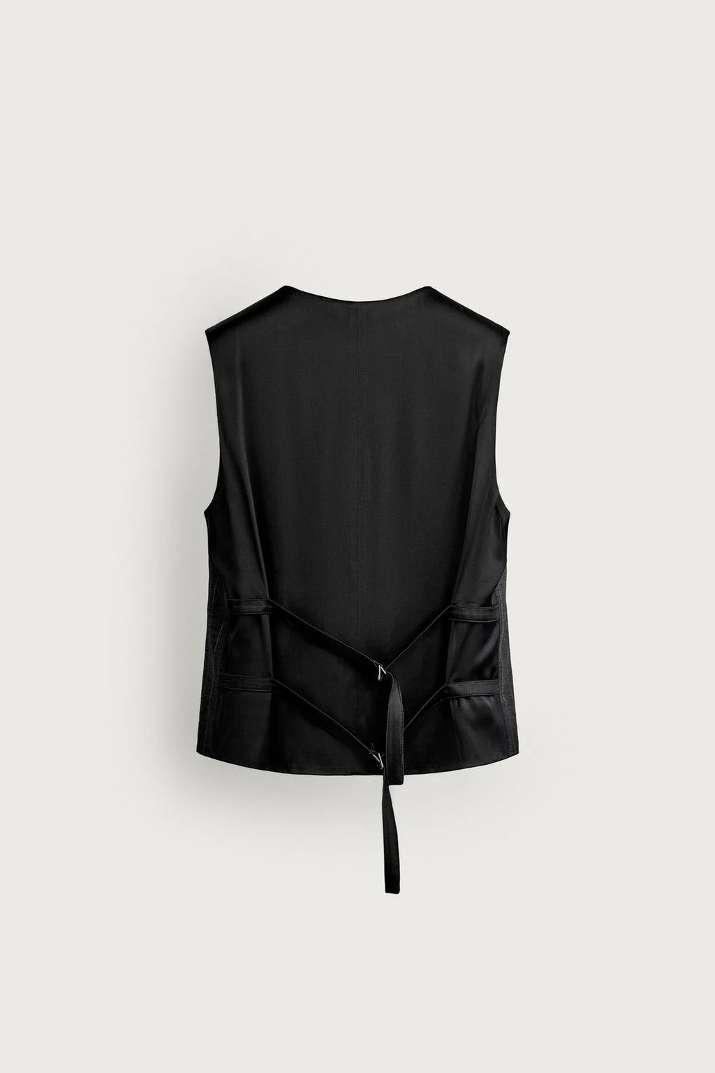 Жилет Zara двусторонний в тонкую полоску, черный/белый — фото 4