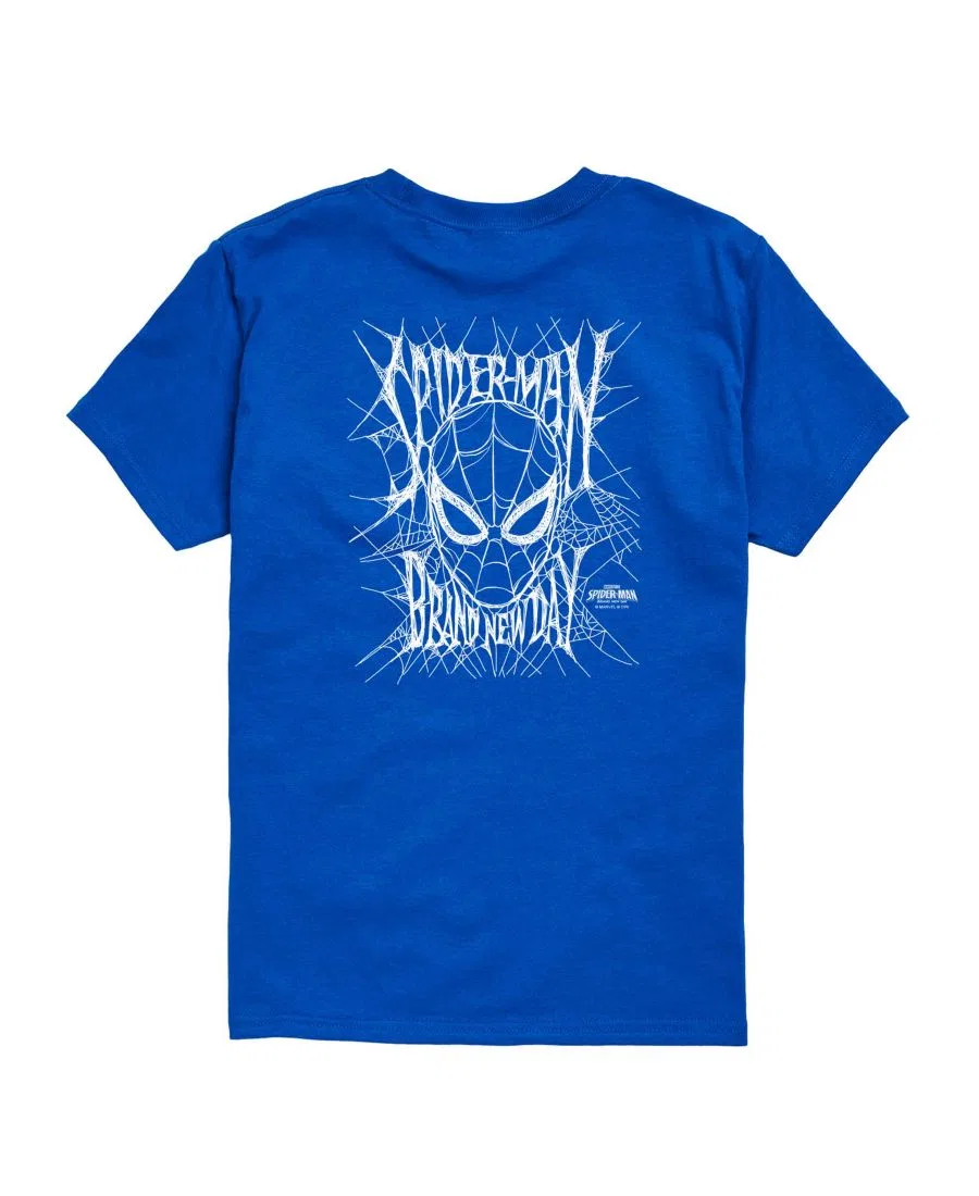 Футболка с коротким рукавом с принтом Spider-Man Brand New Day Marvel, Royal Blue — фото 2