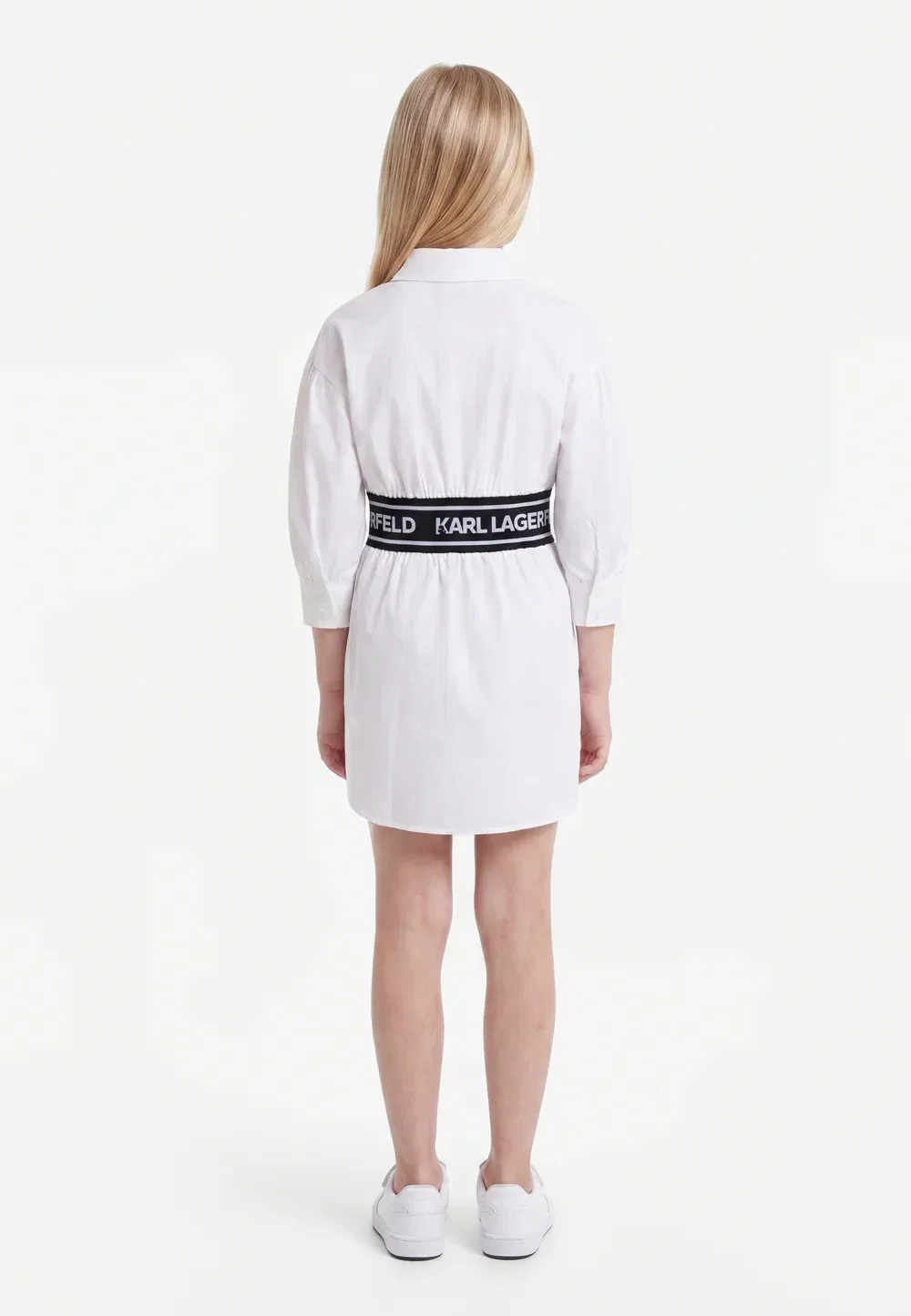 Рубашка - блузка на пуговицах Karl Lagerfeld Kids, White — фото 2