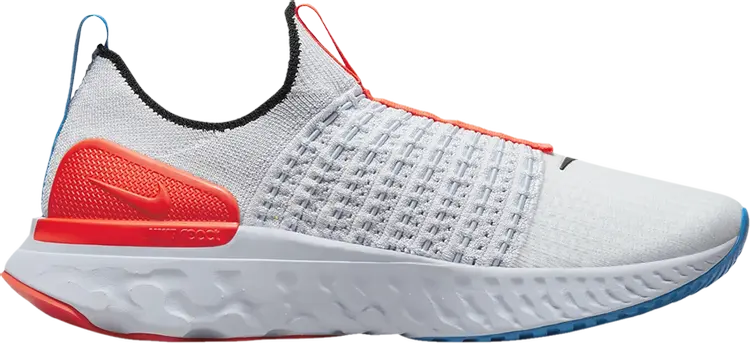 

Кроссовки Nike Wmns React Phantom Run Flyknit 2 'Grey Bright Crimson', серый