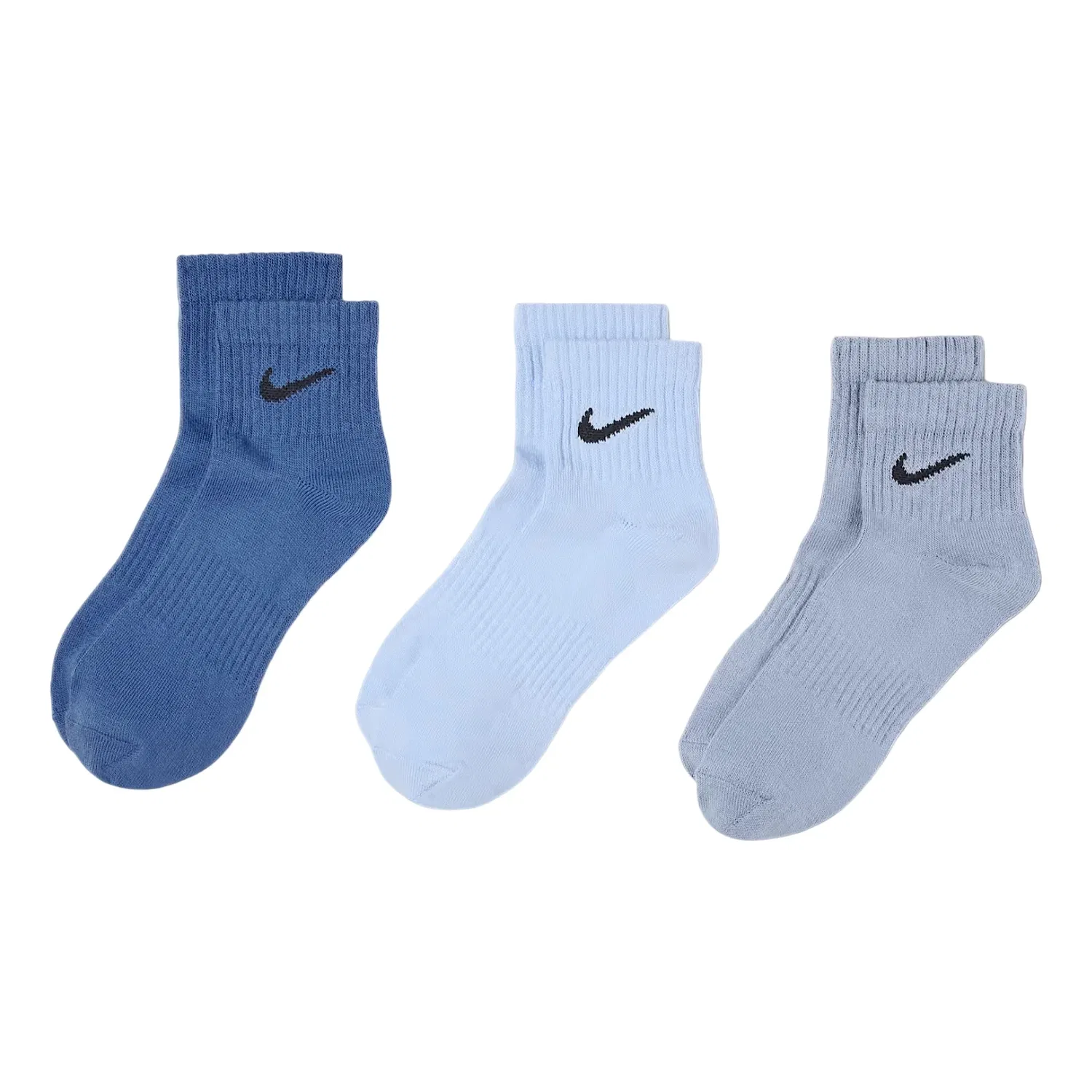 Носки Everyday Lightweight Training Ankle Socks (3 Pairs) 'Mystic Navy Ashen Slate Light Mari Nike, Mystic Navy/Ashen Slate/Light Marine