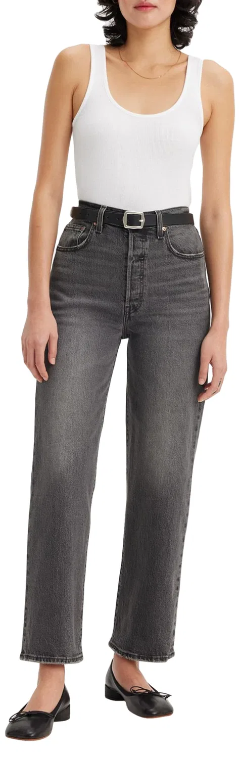 Женские джинсы прямого кроя Ribcage Straight Ankle Levi's, Black