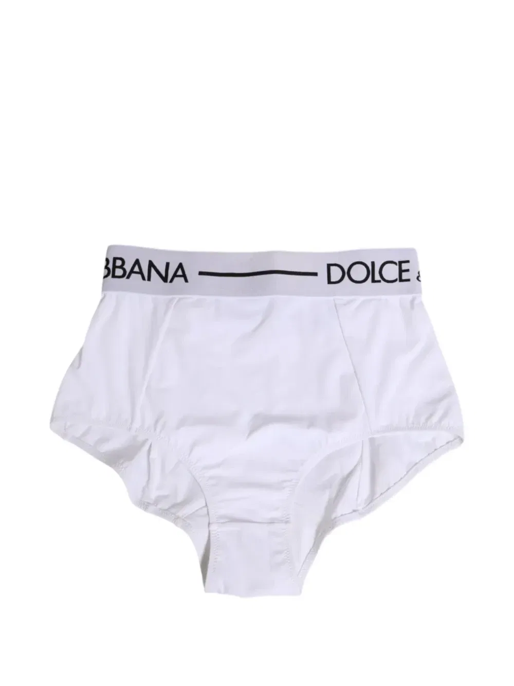 Трусы-брифы с завышенной талией и логотипом DOLCE & GABBANA, белый