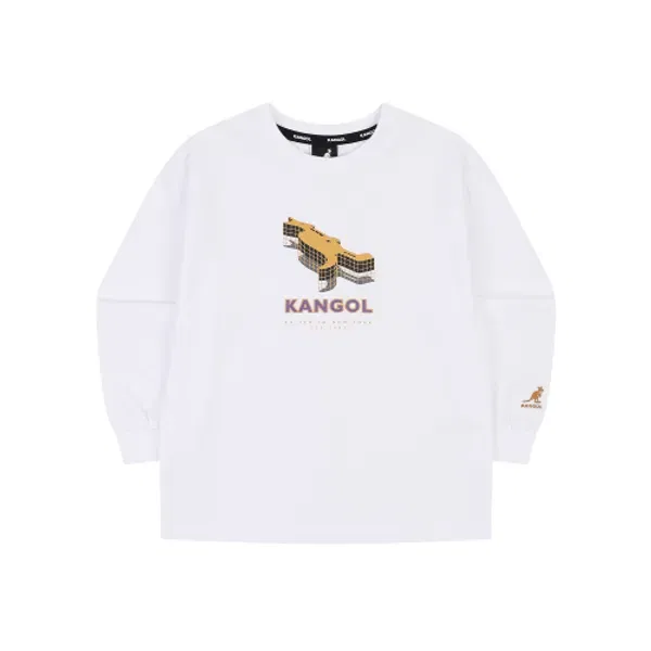 Футболка с длинным рукавом с графическим принтом, sa 0210, Kangol Kids, белый