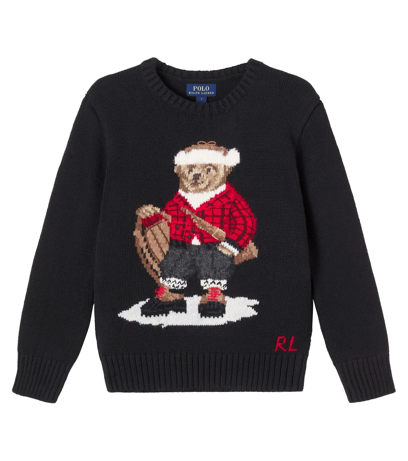Свитер хлопковый Polo Bear Polo Ralph Lauren Kids, черный