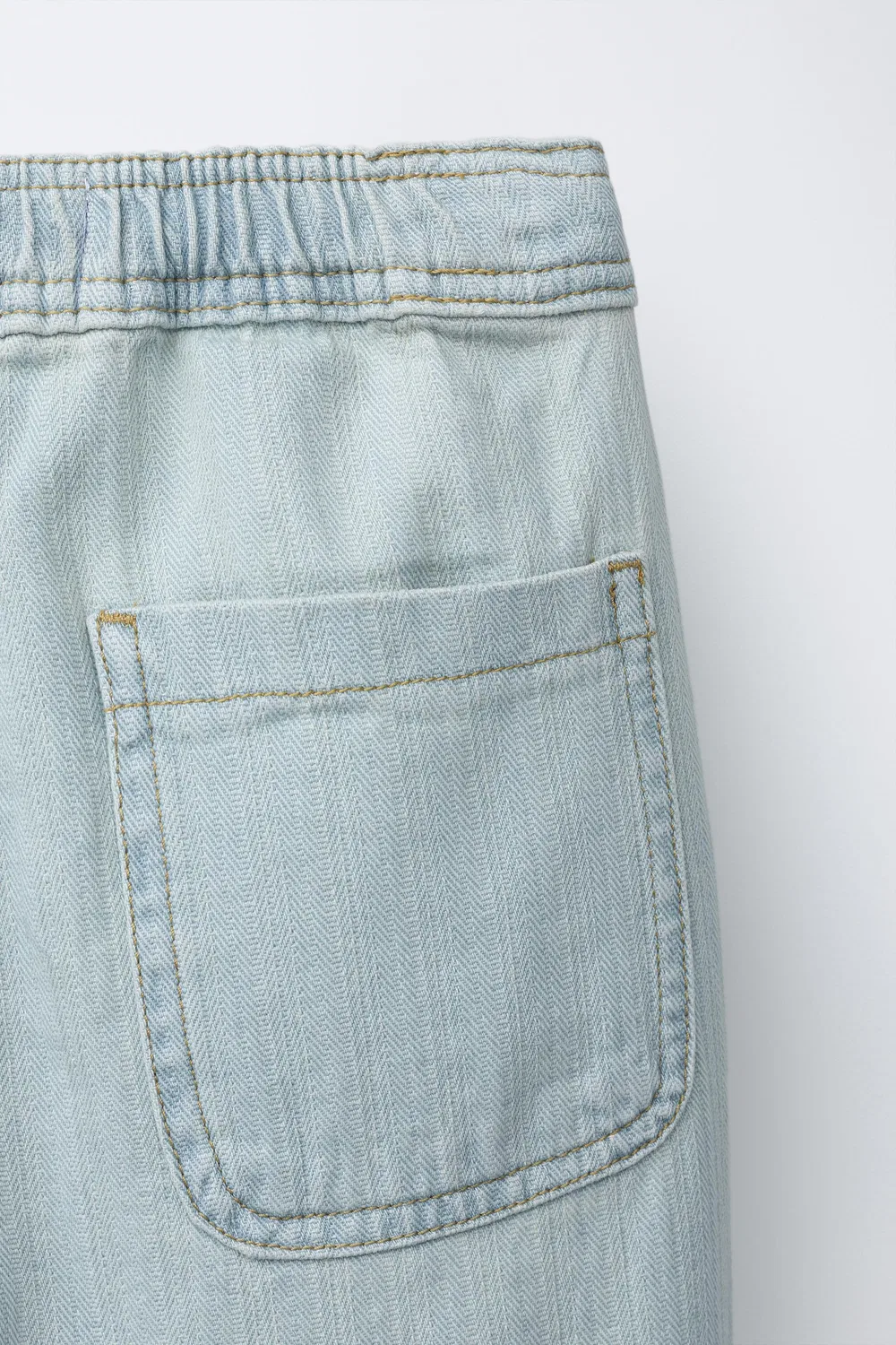Жаккардовые джинсы в форме воздушного шара ZARA, Blue — фото 4
