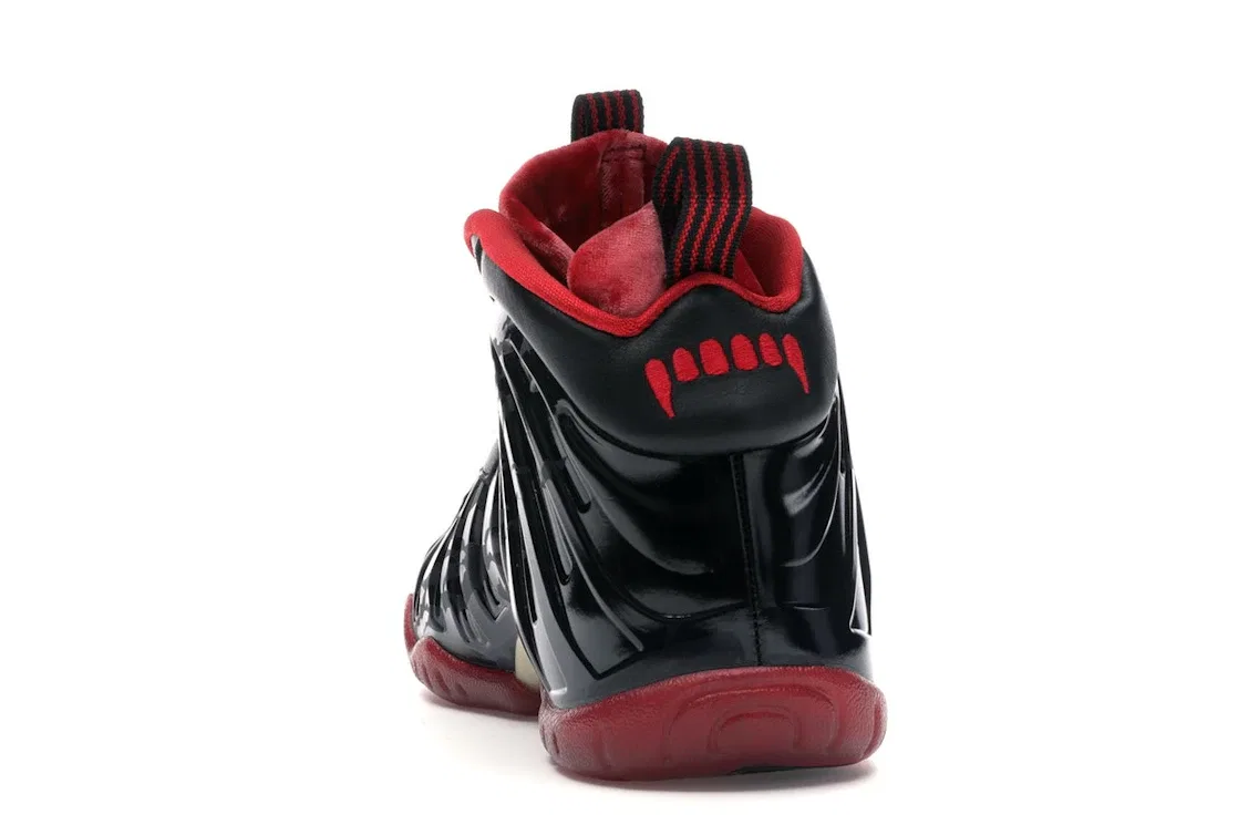 Детские кроссовки на Хэллоуин с принтом Dracula Nike, Black/University Red-Metallic Gold — фото 4