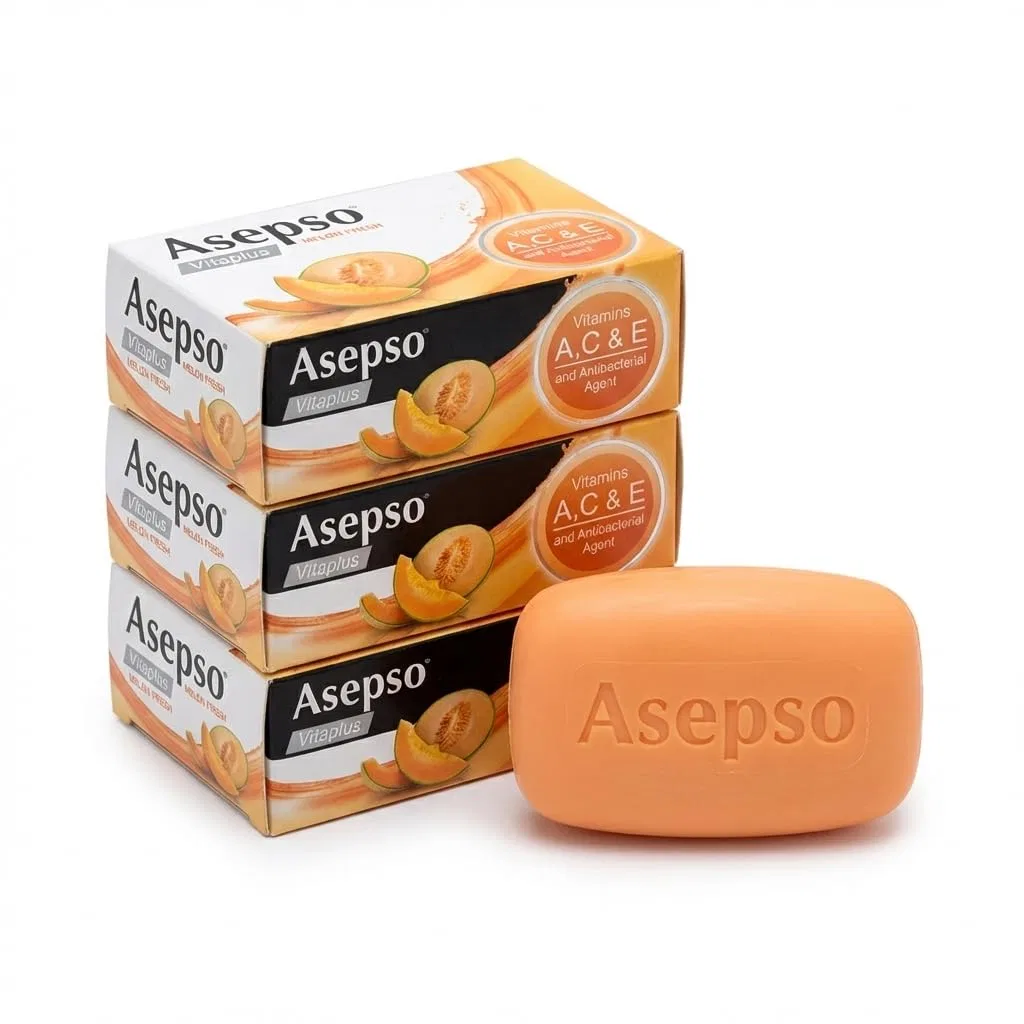 Твердое мыло с ароматом свежей дыни, ALIBOOSTER, набор 3x70 г