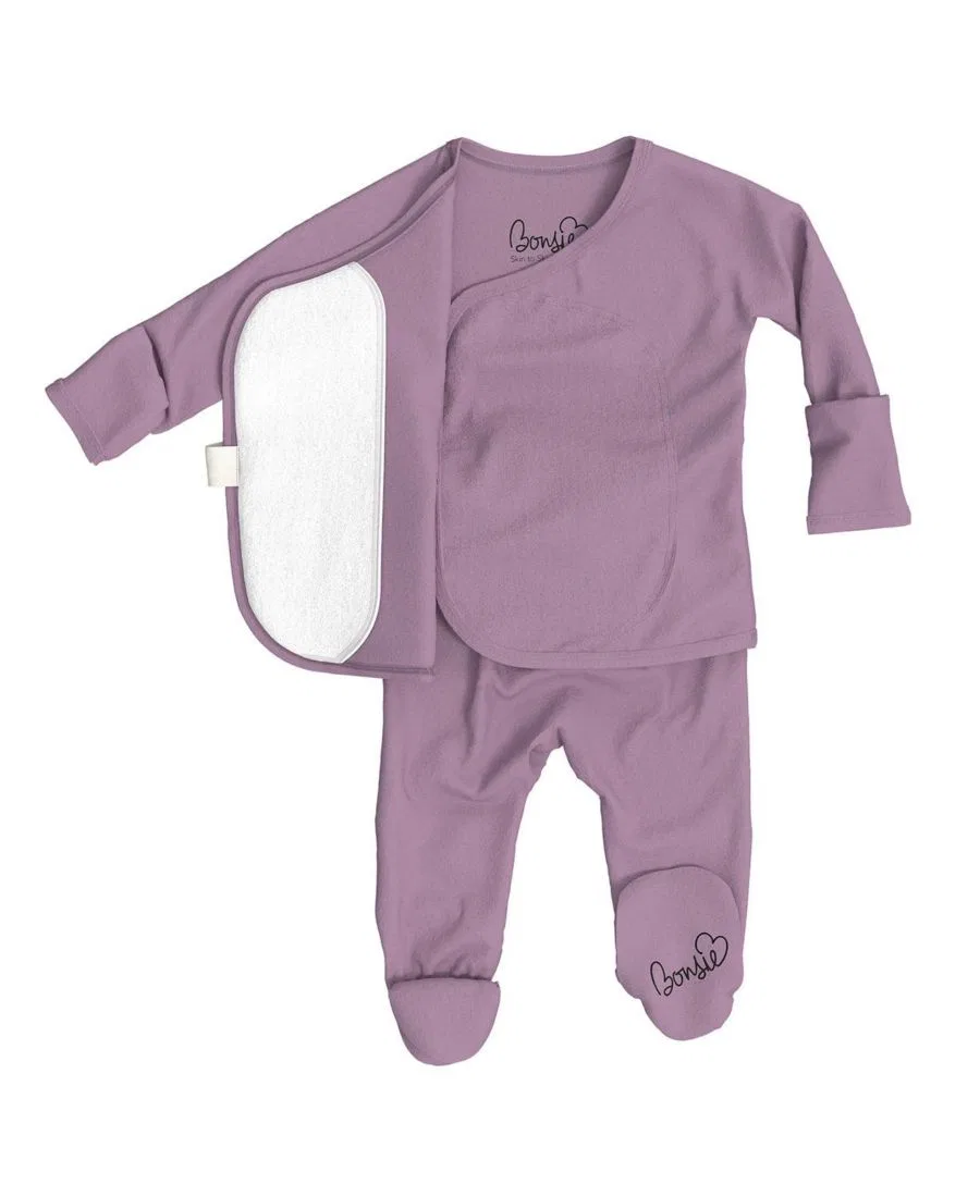 Боди-комбинезон без застежек с запахом, модель Skin to Skin Girl or Boy Bonsie Baby, Fig — фото 2
