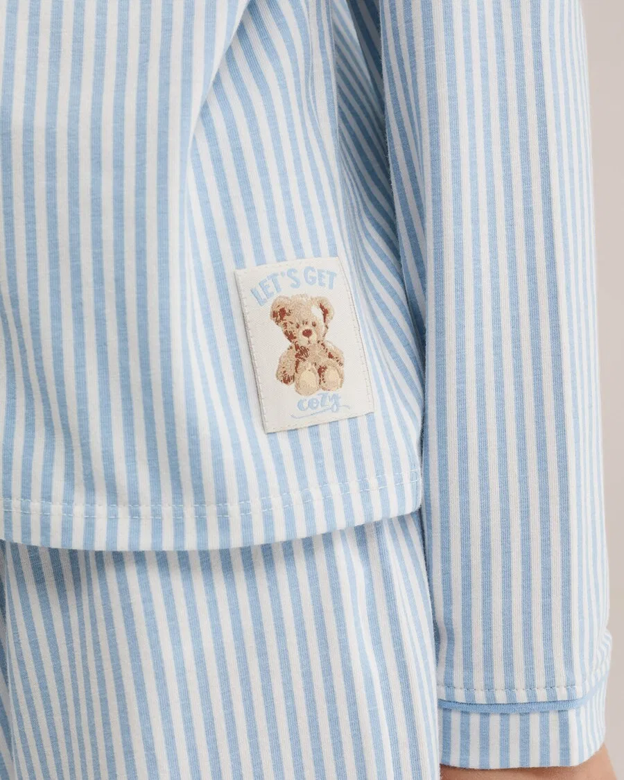 Пижама WE Fashion светло-голубого цвета — фото 4