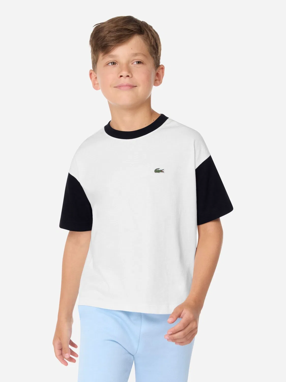 Футболка цветблок Lacoste, белый — фото 3