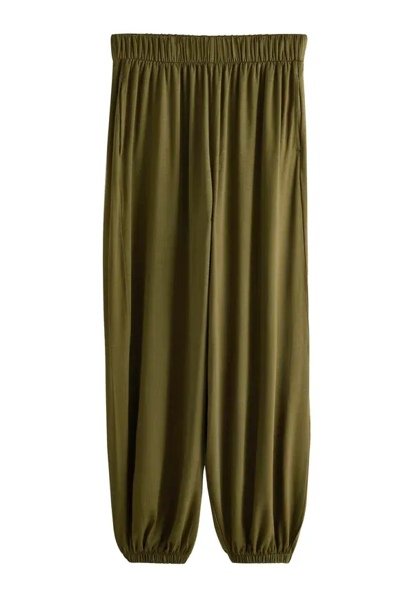 Брюки с эластичным поясом Trousers Next khaki green, зеленый/хаки