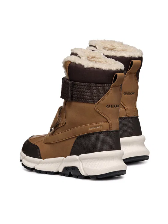 Сноубутсы J Flexyper Plus Boy Geox, коричневый — фото 3