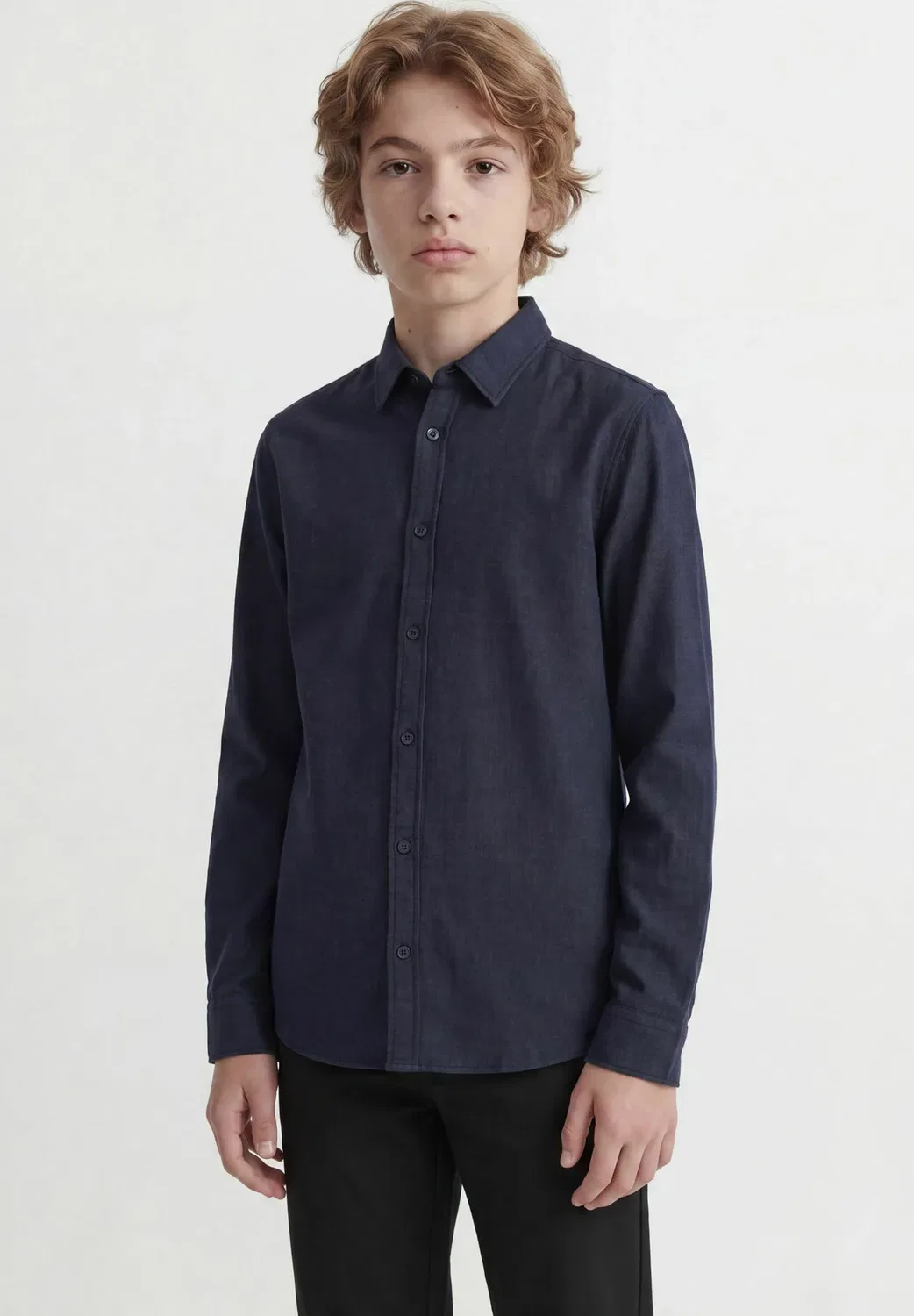 Рубашка для мальчиков - блузка на пуговицах Jack & Jones Junior, Navy Blazer — фото 2