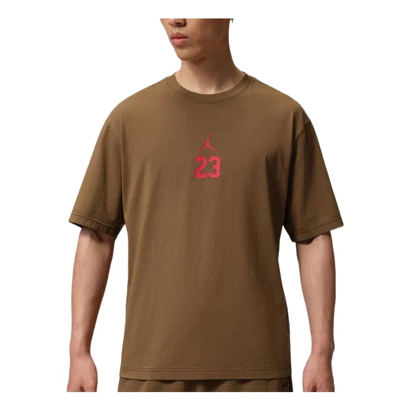 Мужская футболка с принтом Air Jordan T-Shirt, коричневый
