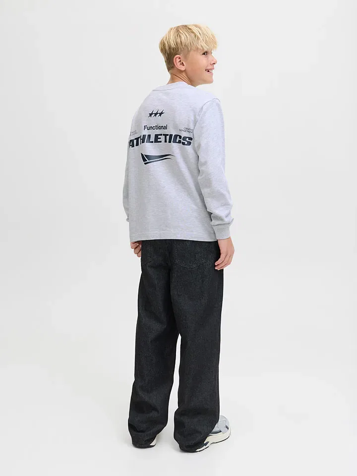 Свитшот с принтом Signal Jack & Jones Junior, серый — фото 2