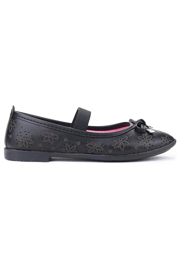Детские балетки для девочек без застежек Kiko Kids, Black — фото 4