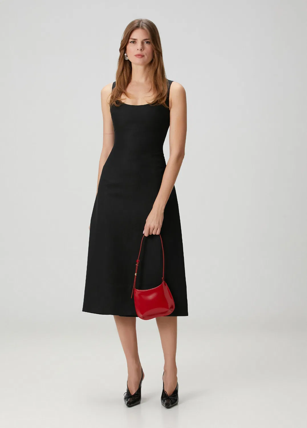 Платье миди Jacquemus Tablier, black