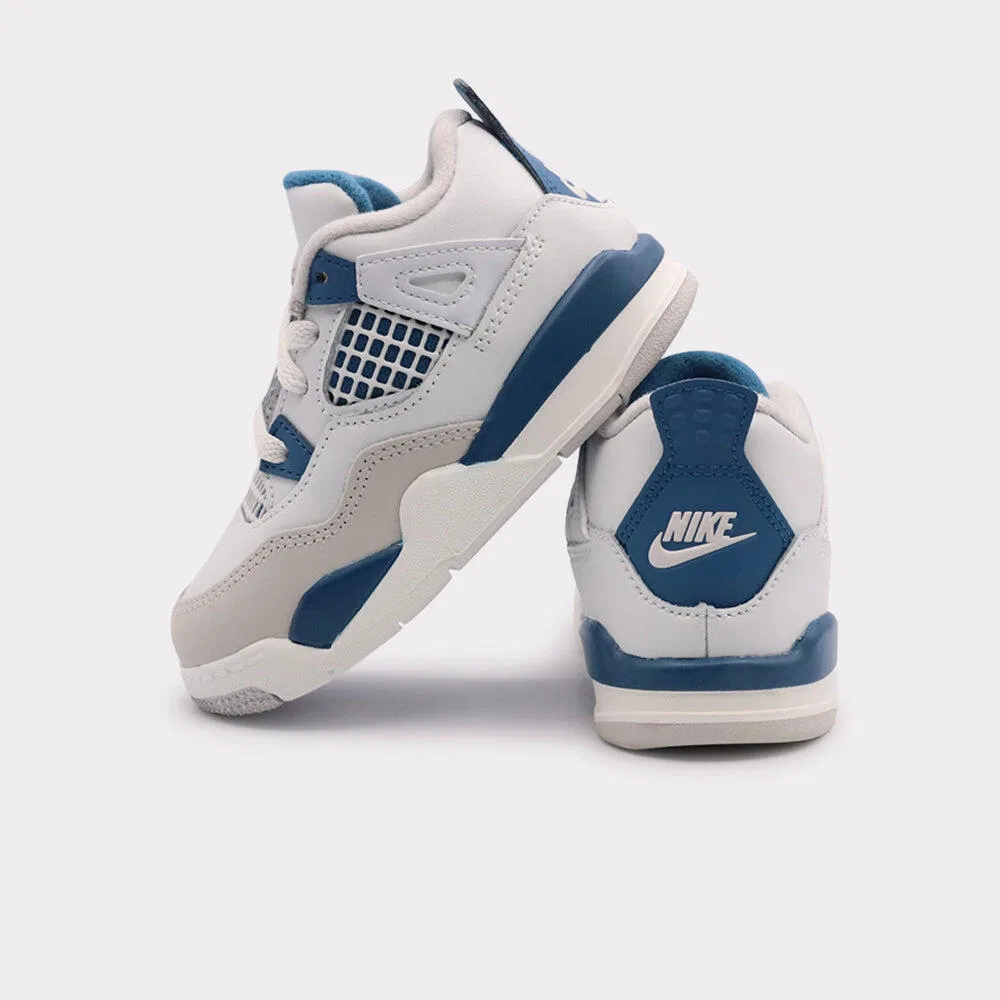 Детские кроссовки Air Jordan 4 Retro Military Blue Nike, Military Blue — фото 3
