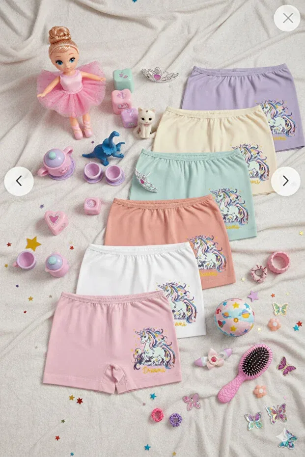 Детские боксеры для девочек с принтом Basics Şenay, Multicolor