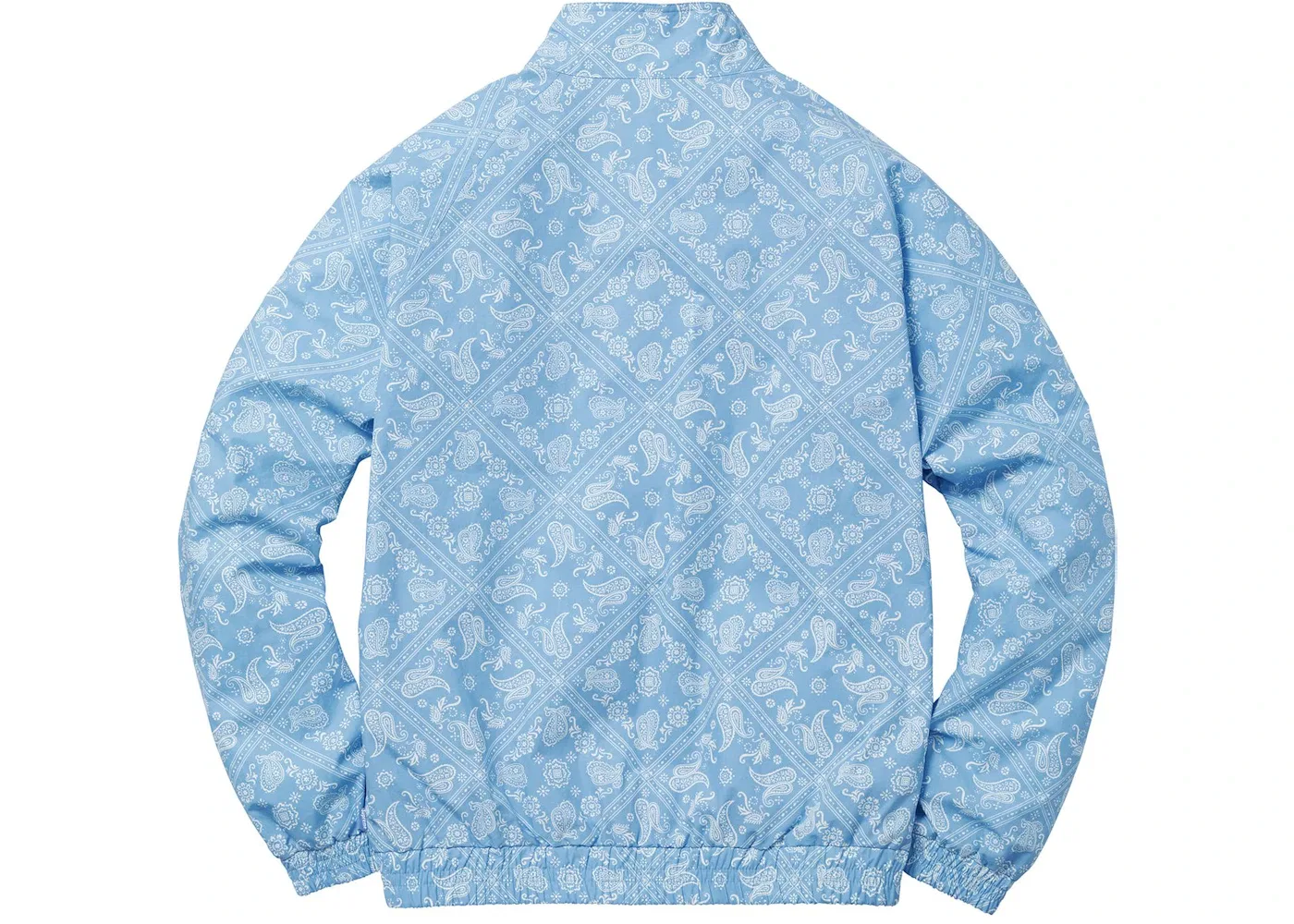 Мужская куртка с принтом Supreme Bandana Track Jacket, Light Blue — фото 2