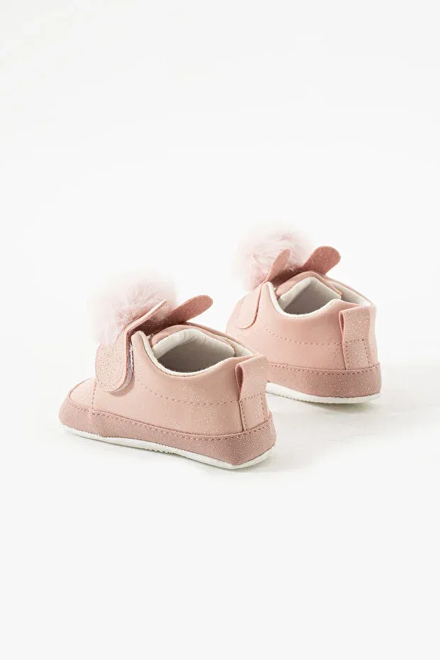 Детские ботинки для девочек с помпонами Yummy Kids, Pink — фото 4